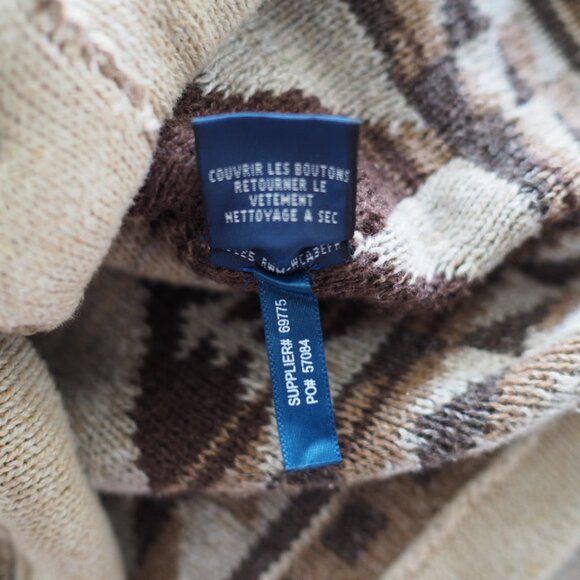 Rare! Ralph Lauren Blue Label Aztec Print Navajo Men's Cardigan Sweater Size M - Picture 11 of 12